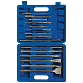 Silverline 15pc SDS Plus Masonry Drill & Chisel Steel Bit Set  5.5mm-16mm Bits